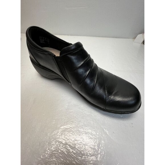 Clarks Collection Black Leather Womens Shoes Size 10 - Picture 7 of 14